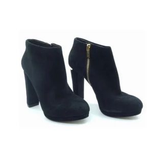 Micheal Kors black suede ankle booties 7